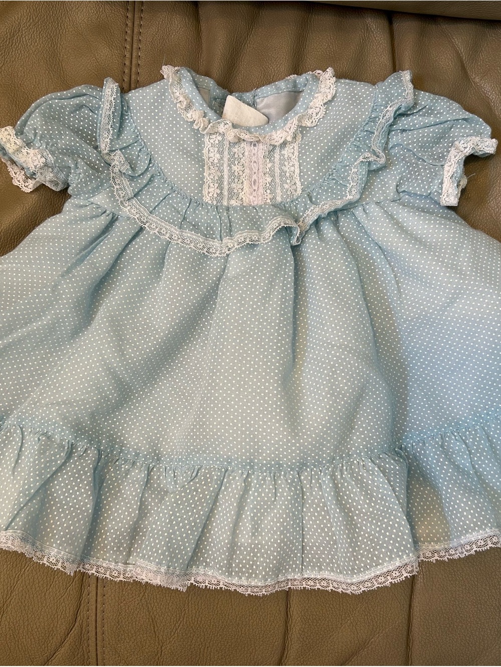 Vintage Baby Blue Polkadot Dress